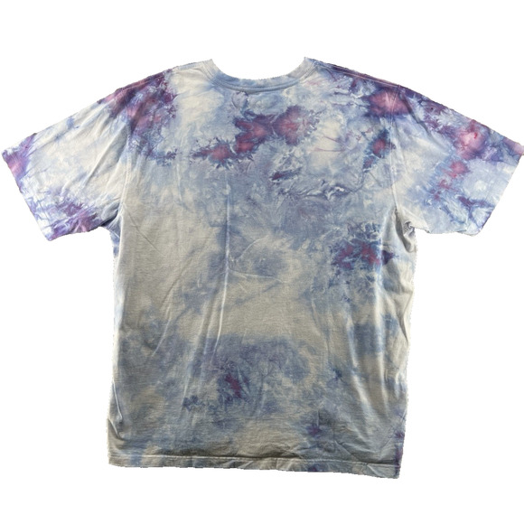 Carhartt Navy Blue Logo T-Shirt Mens Tag 2XL Acid Wash Tie Dye Pocket T - Picture 2 of 4